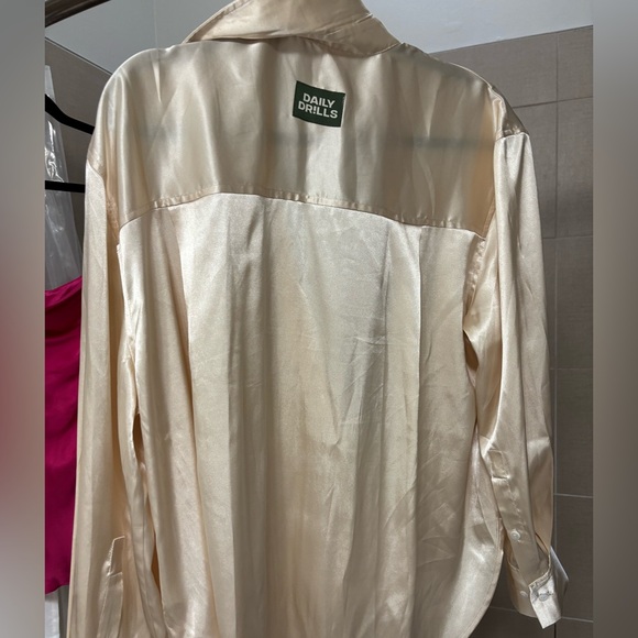 Daily Drills Silk Button Down - Picture 6 of 6